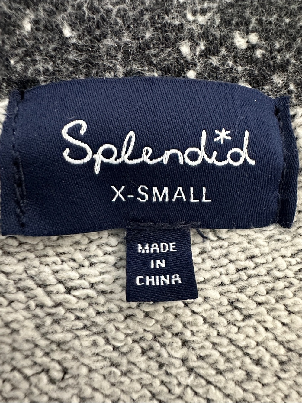 Splendid Charcoal Speckled Zip-Front Bomber Jacket - Picture 3 of 4